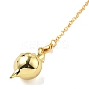 Brass Dowsing Pendulum Big Pointed Round Pendants KK-H491-03G-2