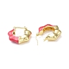 Enamel Flower Hoop Earrings EJEW-F306-08G-4