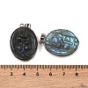 Natural Labradorite Carved Flower Pendants G-B085-15P-3