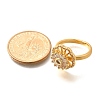 Flower Rotatable Finger Ring for Women RJEW-U035-01G-05-5