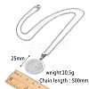 Stainless Steel Saint Benedict Cross Medal Pendant Cable Chain Necklaces PW-WGC31BA-01-2