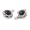 Synthetic Blue Goldstone Round Pendants G-M440-04H-P-2