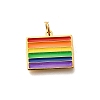Pride 304 Stainless Steel Enamel Pendants LS-STAS-B079-01G-13-1