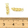Bean Pod Rack Plating Brass Pendants Charms KK-S396-20-3