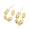 Rack Plating Brass Hollow Rectangle Stud Earrings EJEW-Q780-07G-1