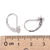 Anti-Tarnish Rhodium Plated 925 Sterling Silver Leverback Earring Findings STER-I017-084I-P-4