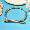 Ion Plating(IP) 304 Stainless Steel Bangles BJEW-P222-14G-4