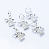 Brass Micro Pave Cubic Zirconia Charms LS-KK-P133-03P-NR-1