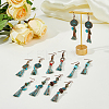 6 Pairs 6 Styles Ethnic Polyester Tassel Dangle Earrings EJEW-FI0003-03-4