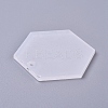 Transparent Acrylic Blank Pendants X-TACR-WH0002-12-2