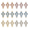 24Pcs 6 Colors Alloy Rhinestone Connector Charms FIND-TA0008-75-1