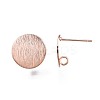 Brass Stud Earring Findings KK-S336-15RG-3