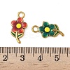 304 Stainless Steel Enamel Pendants STAS-P408-14G-M-3