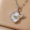 Brass Crystal Rhinestone Dragonfly Ring Pendant Necklaces NI8303-2-1