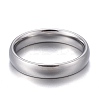 Non-Tarnish 304 Stainless Steel Flat Plain Band Rings STAS-I160-C-17mm-P-2