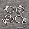6-Hole Ring Sterling Silver S-Hook Clasps STER-K014-H793-3P-2