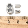 304 Stainless Steel Slider Beads and Cord End Caps STAS-P224-03P-2