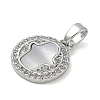 Brass Micro Pave Cubic Zirconia Pendants KK-U045-07P-2