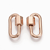 Brass Screw Carabiner Lock Charms KK-T047-08RG-2