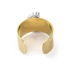 304 Stainless Steel Open Cuff Rings RJEW-K258-08GP-10-4