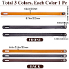 3Pcs 3 Colors Leather Wide Cord Bracelets with Alloy Button BJEW-GF0001-26-2
