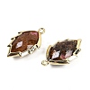 Natural Rhodonite Faceted Leaf Pendants G-I375-04G-04-2