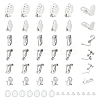 36Pcs 6 Styles 304 Stainless Steel Converter STAS-UN0053-57-1