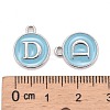 Platinum Plated Alloy Enamel Charms X-ENAM-S118-04D-P-3