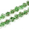 Luminous Handmade Gold Foil Glass Beads Strands FOIL-N029-01F-1