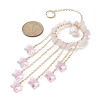 Glass Star Pendant Decorations HJEW-JM01247-03-3
