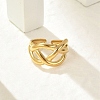 304 Stainless Steel Cuff Rings for Women LS-RJEW-G338-25G-1