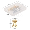 4 Sets 4 Style Alloy Magnetic Slide Lock Clasps FIND-YW0001-42-3