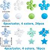 40Pcs 8 Style Food Grade Eco-Friendly Silicone Beads SIL-PH0001-06B-2