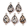 Natural Dalmatian Jasper Links Connectors G-T131-49H-1