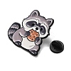 Cute Raccoon Eating Cookie Enamel Pins JEWB-K040-05EB-3