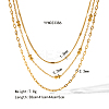 304 Stainless Steel Multi-Layer Necklace for Women WC3328-1