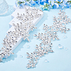 Acrylic Rhinestone Flower Appliques PATC-WH0017-03-5