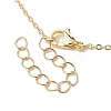 Alloy Enamel Tulip & Round Shell Pearl Pendants Necklaces NJEW-JN04786-5