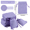 Polyester Imitation Burlap Packing Pouches Drawstring Bags ABAG-BBC0001-02A-03-2