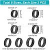 16pcs 8 Style Stainless Steel Grooved Finger Ring Settings RJEW-UN0001-29-4