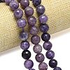Natural Lepidolite/Purple Mica Beads Strands G-B165-A11-10mm-1