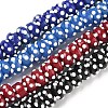 Spray Painted Opaque Glass Enamel Beads GLAA-G128-01-1