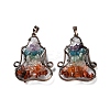 Chakra Theme Chip Gemstone Pendants G-F777-03R-1