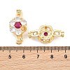 Brass Pave Cubic Zirconia Fold Over Clasps CU-CBAA6E8-13G-3