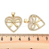Brass Pave Clear Cubic Zirconia Pendants KK-U009-05D-G-3