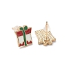 9 Pairs Christmas Alloy Enamel Stud Earrings EJEW-G449-01G-4
