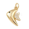 Brass Micro Pave Cubic Zirconia Pendants KK-H525-01B-G-1