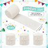 3 Rolls Cotton Frayed Ribbons OCOR-WH0045-08A-2