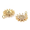 Rack Plating Brass Micro Pave Clear Cubic Zirconia Pendants KK-M253-10G-03-2