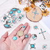 30Pcs 15 Styles Synthetic Turquoise Pendants FIND-BM0001-29-4